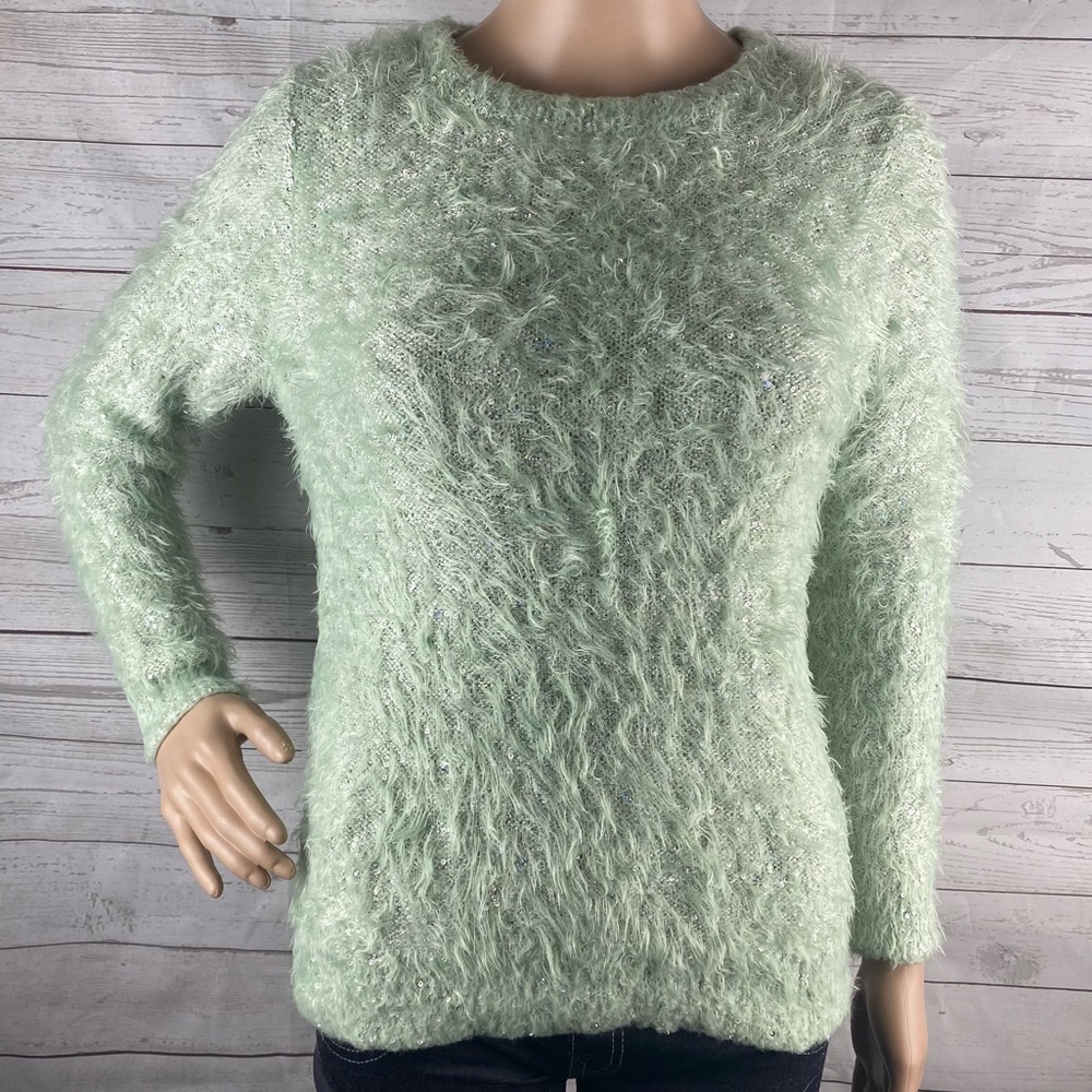 Anthony Richard’s Sweater Mint Green Shimmery